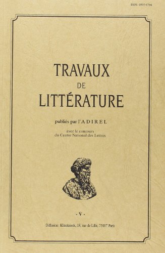 Beispielbild fr TRAVAUX DE LITTERATURE zum Verkauf von Gallix