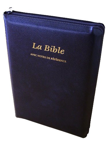 9782608124999: La sainte bible second 21 avec notes, fibrocuir, souple noir avec onglets et fermeture eclair