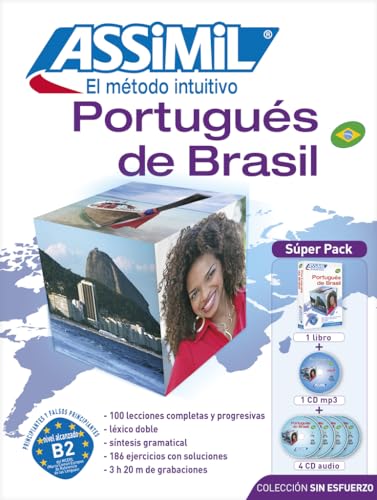 Imagen de archivo de Assimil Portugues de Brasil Superpack - [ Learn Brazilian Portuguese for Spanish Speakers ] Book + 4 Audio CD's + 1 CD MP3 (Portuguese Edition) a la venta por GoldBooks