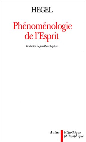 9782700736540: Phnomnologie de l'Esprit: Edition de 1807