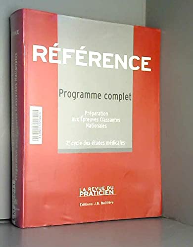 Beispielbild fr Programme complet : Prparation aux Epreuves Classantes Nationales 2e cycle des tudes mdicales zum Verkauf von Ammareal