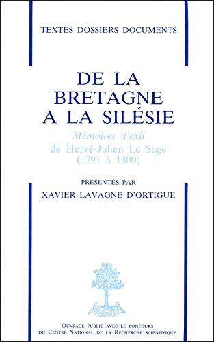 Beispielbild fr De la Bretagne  la Silsie zum Verkauf von Chapitre.com : livres et presse ancienne
