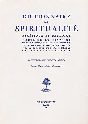 9782701011318: DICTIONNAIRE DE SPIRITUALITE FASCICULE 83/84/85