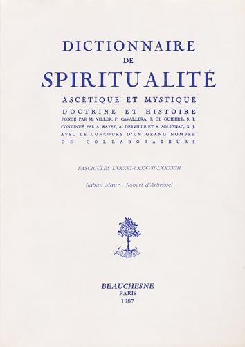 9782701013220: Dictionnaire de spiritualit asctique et mystique