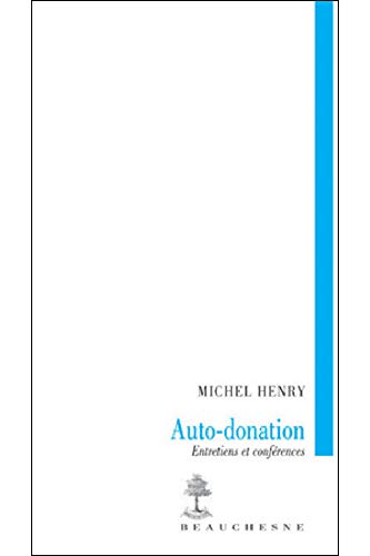 AUTO-DONATION (9782701014883) by HENRY MICHEL, Michel