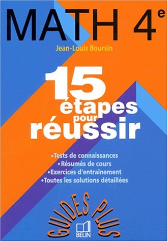 9782701117003: Math 4eme. 15 Etapes Pour Reussir