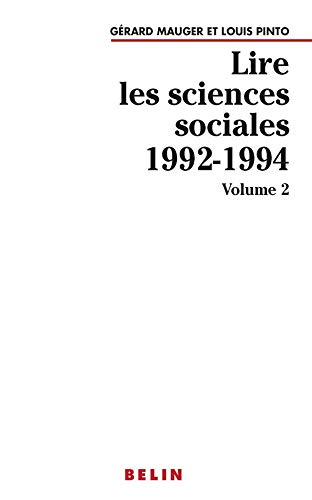 Stock image for Lire les sciences sociales : Tome 2, 1989-1992 for sale by Ammareal