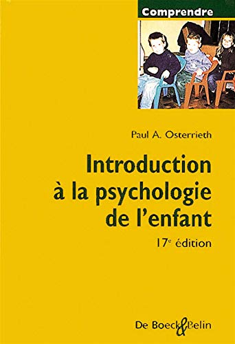 9782701122496: Introduction  la psychologie de l'enfant