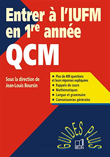 Beispielbild fr Entrer  l'IUFM en 1re anne : QCM zum Verkauf von Ammareal