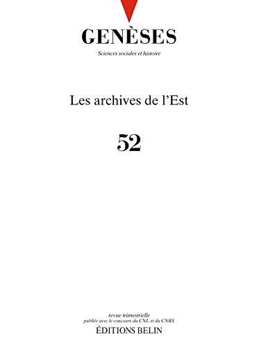 Beispielbild fr Genses, N 52. Les Archives De L'est zum Verkauf von RECYCLIVRE