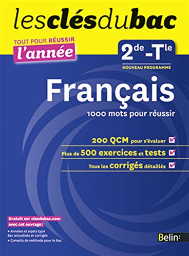 Beispielbild fr Cls du Bac - Franais 2e 1000 mots pour russir - Russir l'anne zum Verkauf von Ammareal