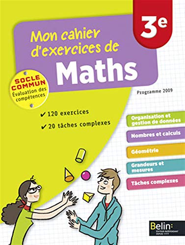 Beispielbild fr Cahier d'exercices Maths 3e zum Verkauf von Lioudalivre