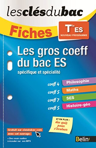 Beispielbild fr Les gros coeff du bac ES : Spcifique et spcialit zum Verkauf von Revaluation Books