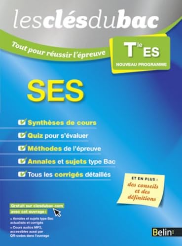 Beispielbild fr Les Cls du Bac - Tout pour russir l'preuve - SES Term ES Martinache, Igor; Ladouceur, Benot et Giraud, Frdrique zum Verkauf von BIBLIO-NET