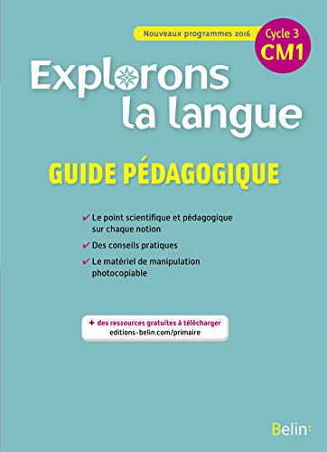 Beispielbild fr EXPLORONS LA LANGUE CM1 - guide pdagogique zum Verkauf von Gallix