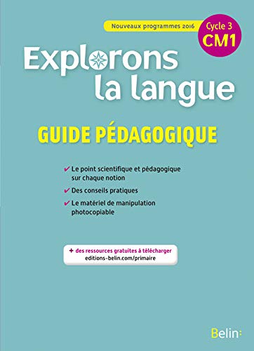 9782701196114: EXPLORONS LA LANGUE CM1 - guide pdagogique