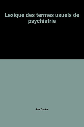 9782701301013: Lexique des termes usuels de psychiatrie