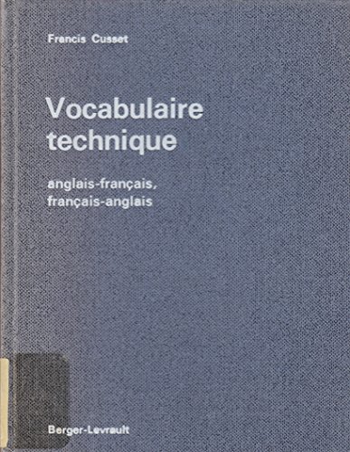 9782701301075: Vocabulaire technique : anglais-franais, franais-anglais, mcanique, metallurgie, industries extra
