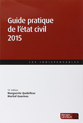 Stock image for Guide pratique de l'tat civil 2015 for sale by medimops