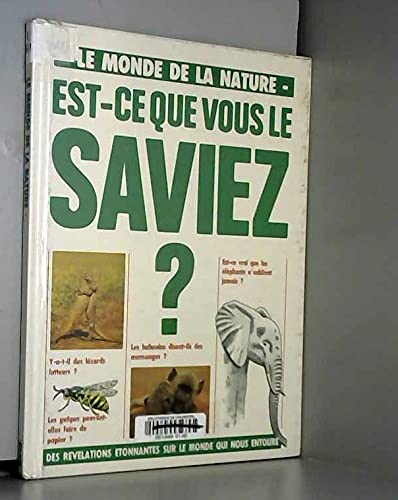 Stock image for Le monde de la nature for sale by Librairie Th  la page