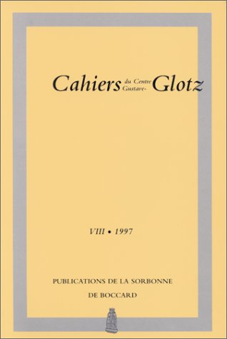 Beispielbild fr Cahiers du centre G. Glotz, numro 8, 1997 zum Verkauf von Ammareal