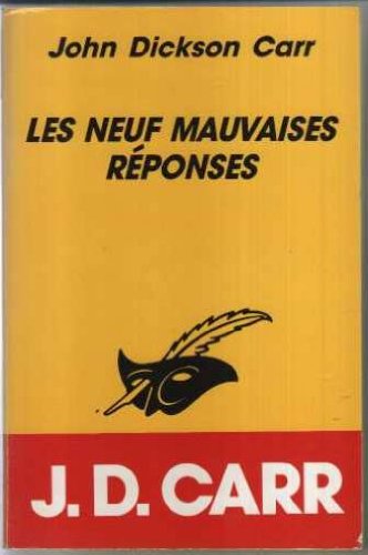 Stock image for Les neuf mauvaises reponses for sale by Ammareal