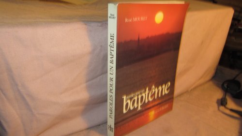 Stock image for Paroles pour un baptme for sale by Librairie Th  la page
