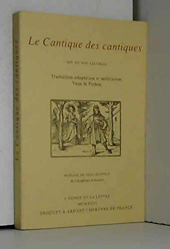 Stock image for LE CANTIQUE DES CANTIQUES DIT DU ROI SALOMON for sale by Ammareal