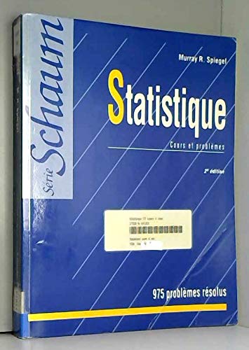 9782704212774: Statistique. Cours Et Problemes, 2eme Edition