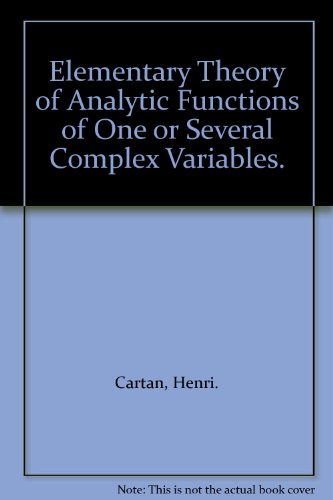 9782705652340: Elementary theory of analytic functions by Cartan H