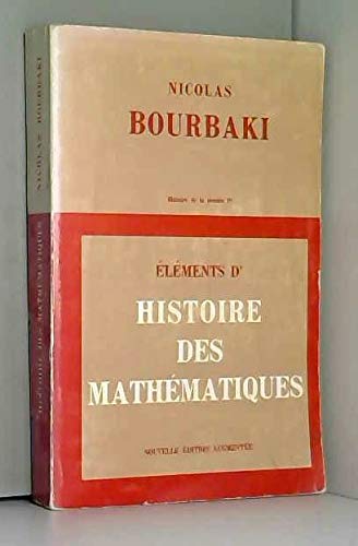 Imagen de archivo de lments d'histoire des mathmatiques a la venta por medimops