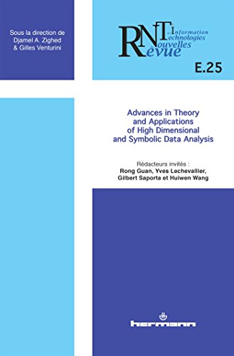 Stock image for Revue des nouvelles technologies de l`information, n E-25: Advances in theory and applications of high dimensional and symbolic data analysis for sale by Buchpark