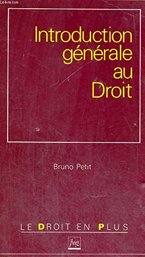 Stock image for Introduction generale au droit for sale by Librairie Th  la page