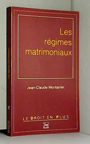 Beispielbild fr Les rgimes matrimoniaux zum Verkauf von Librairie Th  la page