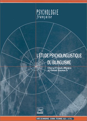 Imagen de archivo de Etude psycholinguistique du bilinguisme a la venta por medimops