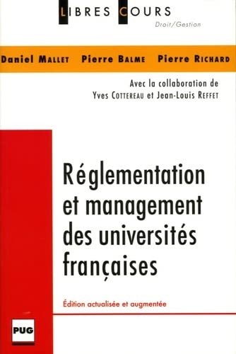9782706112362: Rglementation des managements des universits franaises