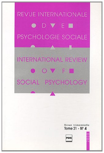 Imagen de archivo de Revue Internationale de Psychologie Sociale, N 21-4, 2008 : a la venta por medimops