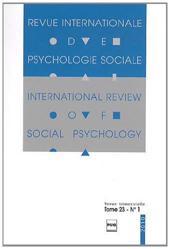 Imagen de archivo de Revue Internationale de Psychologie Sociale, N 23-1, 2010 : a la venta por medimops