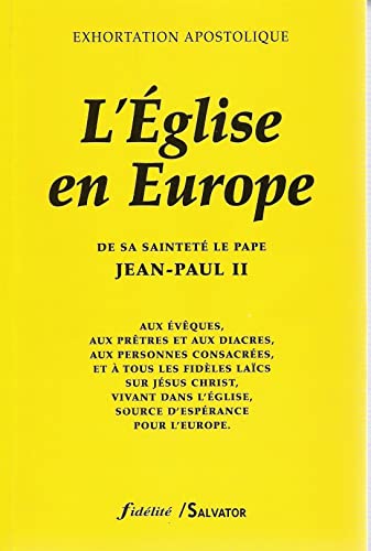 Beispielbild fr L Eglise en Europe zum Verkauf von Librairie Th  la page