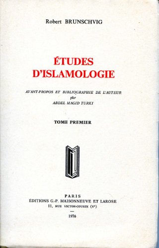 9782706806285: Etudes d'Islamologie (deux tomes)