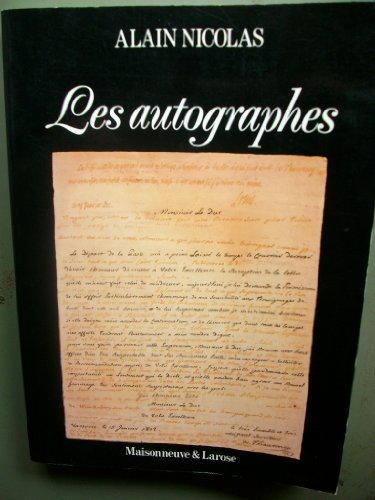 Beispielbild fr Les Autographes zum Verkauf von Marlis Herterich