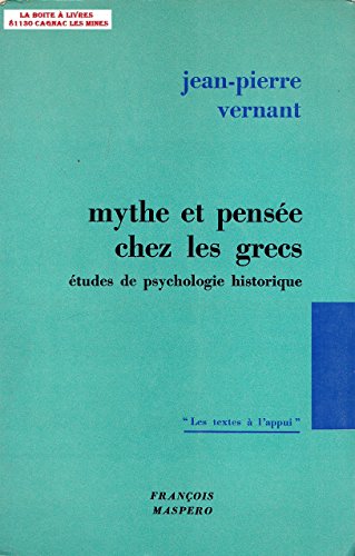 9782707104700: MYTHE ET PENSEE CHEZ LES GRECS (tudes de psychologie historique) maspero