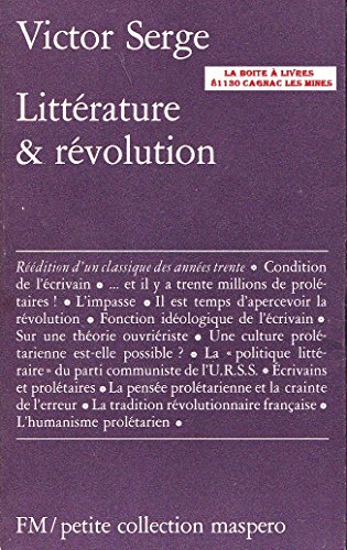 9782707108128: Littrature et rvolution. (suivi de) Littrature proltarienne ?. (et) Une Littrature proltarienne est-elle possible ?