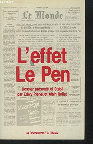 Beispielbild fr L'effet Le Pen zum Verkauf von Librairie Th  la page