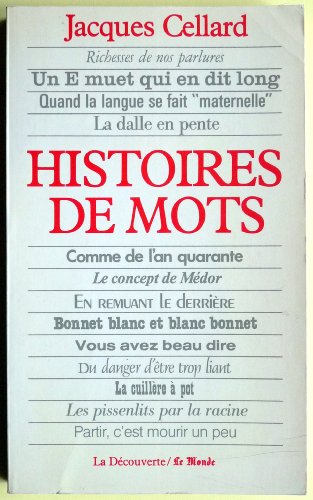 Stock image for Histoires de mots (French Edition) for sale by Librairie l'Aspidistra