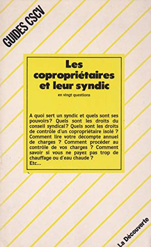 Stock image for Copropritaires et leur syndic for sale by Librairie Th  la page