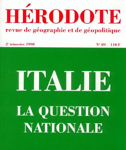 Stock image for Herodote n089 Italie la question nationale for sale by medimops