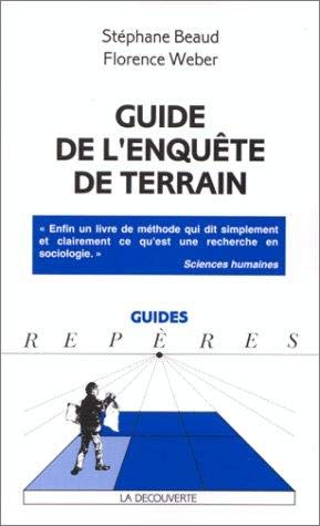 Beispielbild fr Guide de l'enqute de terrain zum Verkauf von medimops