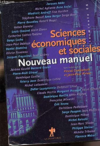 Imagen de archivo de Nouveau manuel de sciences conomiques et sociales ter. ES a la venta por medimops