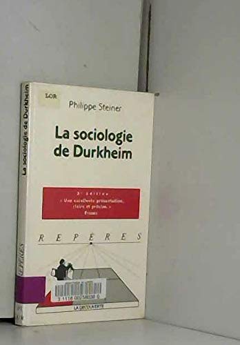 Beispielbild fr La sociologie de Durkheim zum Verkauf von medimops